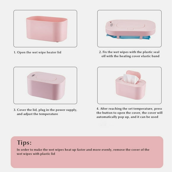 Calentador de toallitas húmedas para bebés Calentador de toallitas húmedas Caja de calentamiento superior con temperaturas ajustables