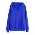 thumbnail image 4 of Ladies' Casual Fashionable Solid Color Long Sleeve Hooded Warm Shirt Loose Comfortable Hoodie Sweatshirt for Everyday Wear, 4 of 6