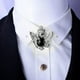 thumbnail image 2 of Broche de águila de cristal con forma de botón para camisa, accesorio para traje, para hombre y mujer Plata + negro, 2 of 8