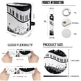 thumbnail image 6 of Yuyamidu Music Note Piano Car Seat Covers Set 13 Pcs Steering Wheel Cover Seat Belt Cover Trash Can Rear View Mirror Cover Cup Coasters Chapstick Holder Keychains Gifts for Men Woman, 6 of 7