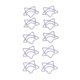 thumbnail image 3 of 100PCS Shaped Paper Clips Purple Five Pointed Star Sturdy Portable for Office Memo File Classification, 3 of 3