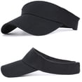 thumbnail image 6 of Veting Sun Visor Hat, Lightweight Cotton Empty Top Baseball Cap UV Protection Sports Sun Shade Hat for Tennis Jogging Hiking Beach Golf Casual Outdoor Activities Khaki,Black, 6 of 6