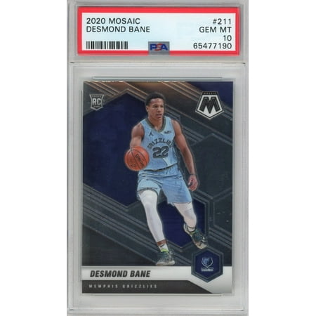 

Graded 2020-21 Panini Mosaic Desmond Bane #211 Rookie RC Basketball Card PSA 10 Gem Mint