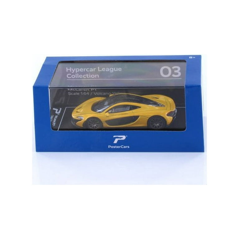 Modèle Réduit McLaren P1 Jaune Volcano 1:64 Par Postercars - Collection Miniature
