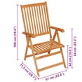 thumbnail image 2 of vidaXL Patio Chair with Cushions Outdoor Garden Furniture Solid Wood Teak, 2 of 10