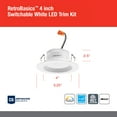 thumbnail image 5 of Juno Lighting RB4S SWW5 CP6 MW M2 Pack Of (6) Retrobasics 4" Integrated Led Smooth, 5 of 7