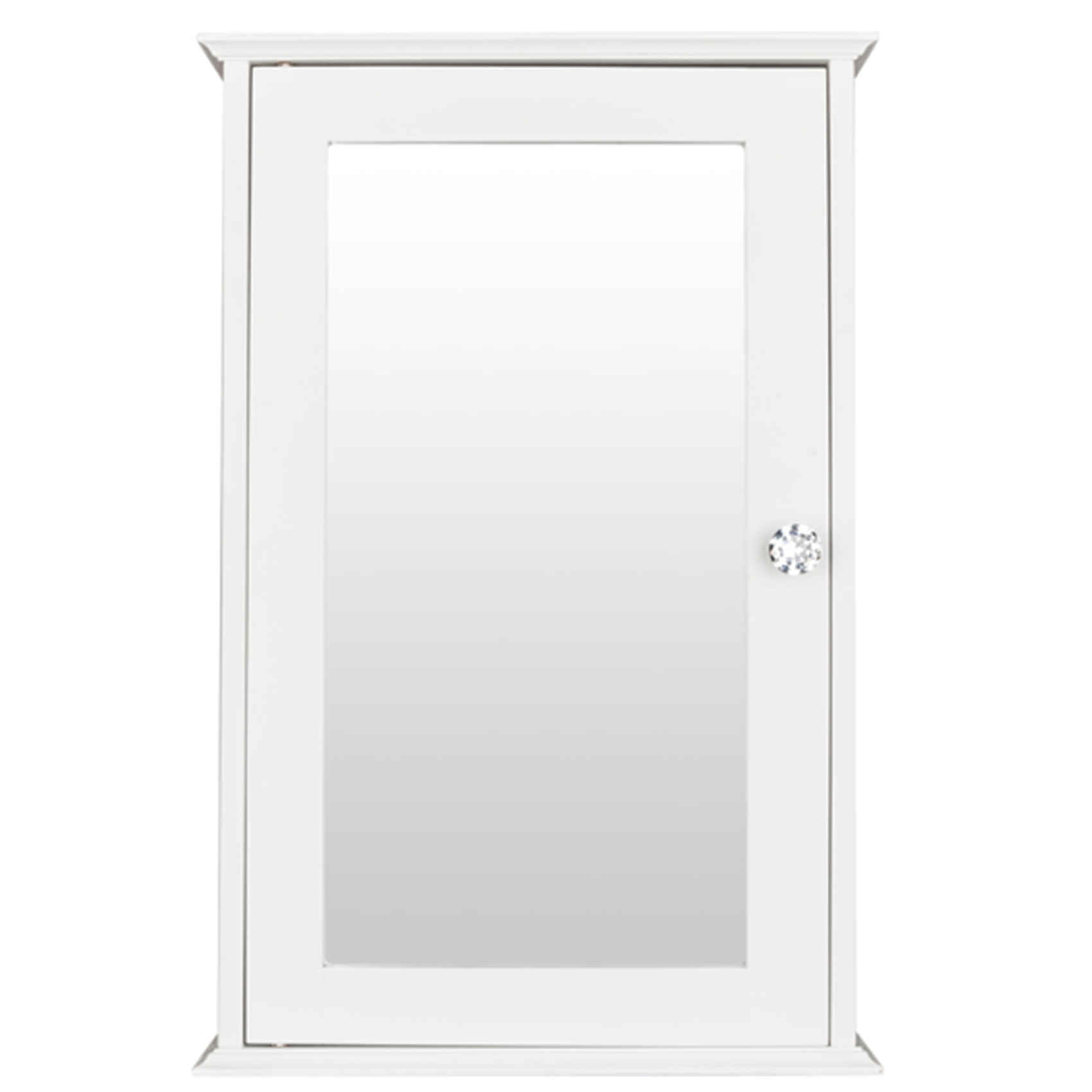 YAPENG Single Door Mirror Indoor Bathroom Wall Mounted Shelf