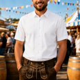thumbnail image 2 of VeFlora Men's Oktoberfest Outfits, Short Sleeve Button Down Oktoberfest Shirts for Men, October Festival Dress Shirt, Casual Top for Oktoberfest, Party and Daily Wear(White4/XXXL), 2 of 5