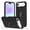 Black, variant on Hidden Ring Hook Stand Hybrid Case for iPhone 17 with Tempered Glass Screen Protector - Red
