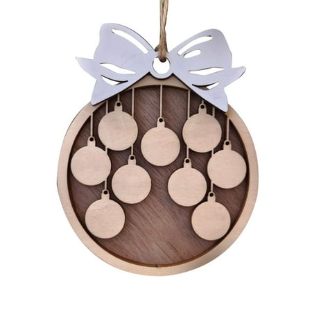 

Heiheiup Christmas Wooden Pendant With Multiple Names DIY Creative Color Christmas Tree Wooden Family Hanging Christmas Decorations Stain Glass Window Chain