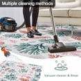 thumbnail image 5 of Coral Coastal Outdoor Rug for Patio/Deck/Porch, Non-Slip Large Area Rug 3 x 5 Ft, Blue Red Nautical Summer Beach Ocean Indoor Outdoor Rugs Washable Area Rugs, Reversible Camping Rug Carpet Runner, 5 of 8