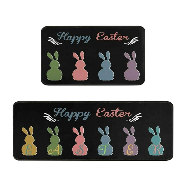 Binwennn Room Rug Small Soft Throw Blanket Remnant Rug Easter Festival Kitchen Rugs And Mats Set Of 2 Kitchen Mats Easter Farmhouse Mats For Floor Decorations Decorative Easter Festival Kitchen