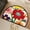 Multicolor B, variant on MOONDU Semicircle entry door mat, half round household anti slip floor rug, vintage floral print absorbent dirt trapping bathroom doorway foot pad, washable polyester indoor kitchen porch