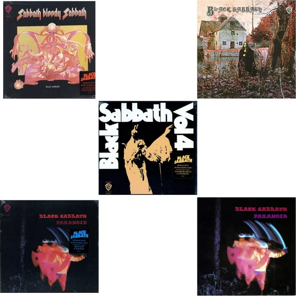 Sabbath Bloody Sabbath (180G) & Paranoid (180G) & Vol. 4 (180G) & Black Sabbath (180G) & Paranoid [LP Vinyl Bundle]