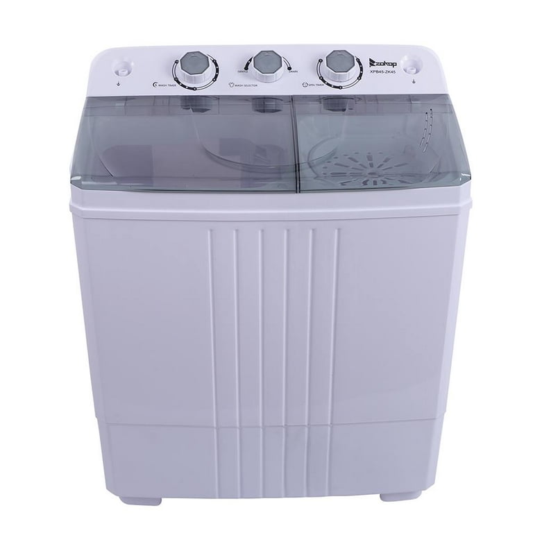 Erivess Portable Twin Tub Washing Machine, Buy 1(washer) Get 1(Dry Rack)  Free! 11lbs Washer Mini Compact Laundry Machine and 7lbs Drain Pump