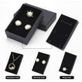 thumbnail image 4 of 30 Pcs Textured Paper Jewelry Box 2x3.2x1 Inch Black Kneaded Paper Box Jewelry Gift Box with Sponge Cushion Inside for Necklace Bracelet Jewelry Display Black, 4 of 9
