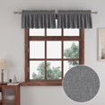 thumbnail image 2 of shiyou-Grey Small Tiers 2 Pack Faux Linen Textured Kitchen Short Small Mini Window Curtains Valance 16 inches Length Privacy Home Decor Classic Cafe Basement Living Room/Bedroom 34W by 16L Rod Pocket, 2 of 4