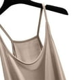 thumbnail image 4 of Duoif Basic Shirt Tank Top for Women Sleeveless Tops with Built in Bras Shelf Bra Padded Shirt 2025 Casual Tanks Loose Fit Summer Tops Beige XXL, 4 of 8