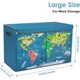 thumbnail image 2 of Coffre à Jouets avec Couvercle Rabattable pour Enfants, Grande Boîte de Rangement Pliable en Oxford avec Poignées pour Garçons Filles, Boîte à Jouets Imperméable Robuste Anti-Poussière pour Chambre Salle de Jeux, 25.5x11.8x15.7 Pouces, 2 of 7
