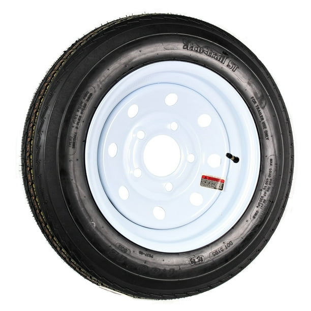 Trailer Tire and Rim 48012 4.8012 480X12 Load B 5 Lug White Modular Wheel