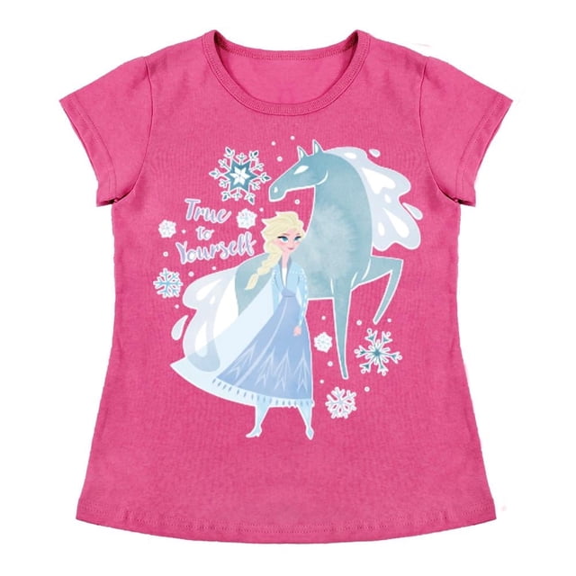 Playera Para Niña Disney Frozen Cuello Redondo Manga Corta Talla 10 Rosa