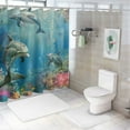 thumbnail image 7 of Orinice Sea Dolphin Shower Curtain Sets with Rugs,Toilet Lid Cover and Bath Mat, Haunted House Shower Curtains Bathroom Decor Set 69x72, 7 of 7