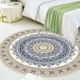 thumbnail image 4 of Round Soft Washable Area Rug – Non-Slip Fluffy Floor Carpet for Living Room, Bedroom, Nursery & Home Office – Digital Print Design, 4 of 5