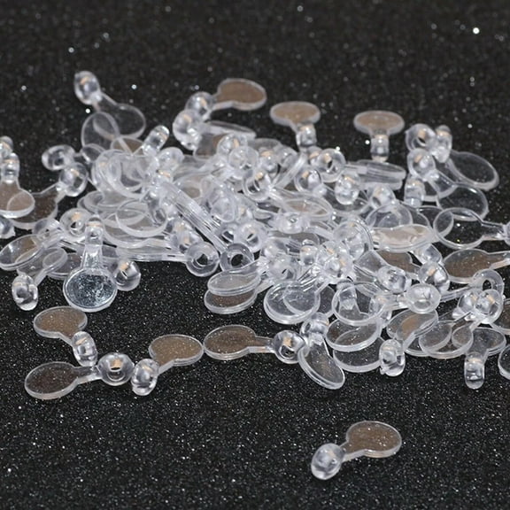 U8MO 100 Clear Plastic Glue on Bails Pendant Cabochon 16X8mm Charm Pendant Holders