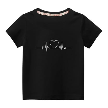 

BLVB Toddler Girl Boy Valentines Day Shirt Cute Heart T-Shirts Tops Unisex Kids Valentine s Day Shirts 3t - 10t