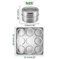 thumbnail image 4 of Juego De Tarros Magnéticos Para Especias Con Pegatinas, Latas De Especias De Acero Inoxidable, Contenedor De Almacenamiento De Especias, Aerosoles Para Condimentos De Pimienta, Herramientas Moyic HA015043-00, 4 of 7