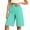 Mint Green, variant on Yievot Bermuda Shorts for Women 9 Inch Inseam Elastic High Waist Loose Fit Casual Summer Office Shorts