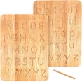 thumbnail image 1 of Tablero de rastreo del alfabeto de madera Montessori & Me Letras Montessori - Letras de madera - Letras de impresión grande para niños pequeños a preescolar - Mayúsculas y minúsculas reversibles, 1 of 9