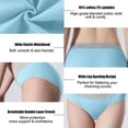 thumbnail image 5 of snilers Plus Size Panties for Women Menstrual Period High Waist Underwear Leak Proof Comfy Briefs M-5XL 3 Pack, 5 of 5