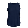 thumbnail image 3 of Hngshg Camisoles Grande Taille pour Femmes à Volants Sans Manches Amples Décontractées Col Rond T-Shirts Classiques Été Vacances Sortie Tee, 3 of 6