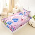 thumbnail image 4 of Manfei Kawaii Butterfly Twin Sheets,Cartoon Monogram C Bedding,Multicolored,3pcs, 4 of 6