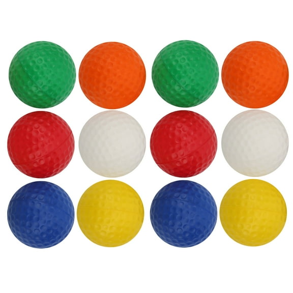 12-Pack Colorful PU Foam Golf Balls - Soft Practice Supplies