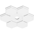 thumbnail image 2 of 16"OD x 2"ID x 5 1/2"C x 1"P Daisy Architectural Grade PVC Contemporary Ceiling Medallion, 2 of 11