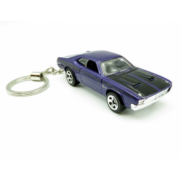 Keychain 1971 '71 Dodge Demon Purple Car Rare Novelty 1:64 Diecast Key Ring