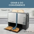 thumbnail image 4 of West Bend QuikServe Compact 2-Slice Toaster with Extra Wide Slots and Cool Touch Exterior, in Stainless Steel (77222), 4 of 7