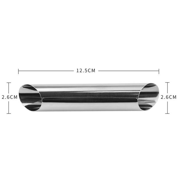 6 uds moldes de croissants para hornear de acero inoxidable tubos horneados en espiral insertar crema Chocolate cuerno rollo herramientas para repostería y horneado