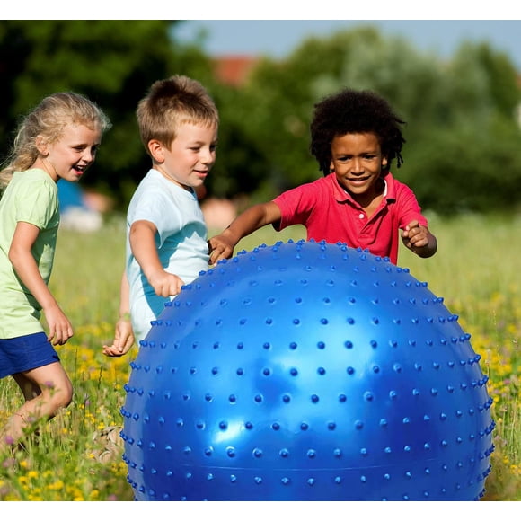 Pelota de Masaje Penepico Hinchable Azul Grande con Picos Táctiles para Niños
