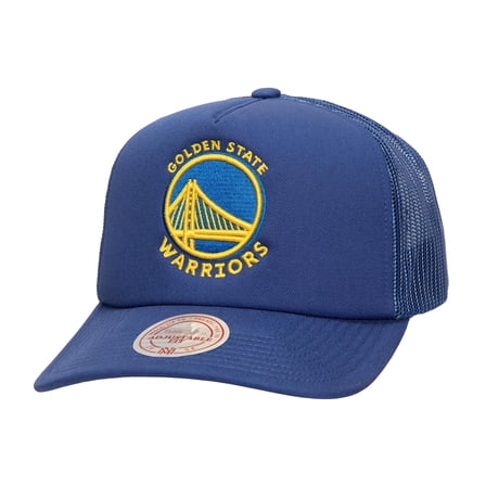 Men's Mitchell & Ness Royal Golden State Warriors Core Evergreen OTC Trucker Adjustable Hat