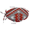 thumbnail image 4 of Vargottam Indoor/Outdoor Round Bistro Chair Cushions Block Print 15-Inch Bistro Chair Pads Waterproof Seat Chair Cushion For Home/Office- Set Of 2 (Gray), 4 of 7