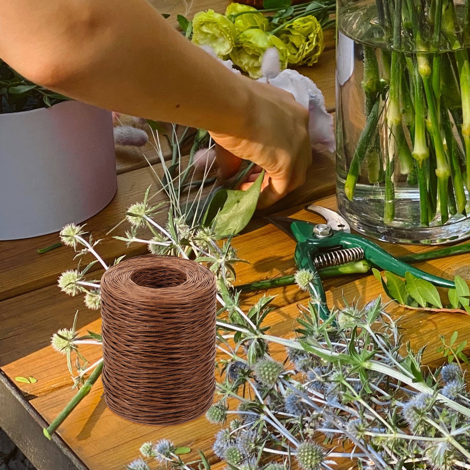 Raindrops 3 Rolls Floral Wrapping Wire for Christmas Wreaths, Iron Wire Roll for Flower Arranging and Crafting Supplies