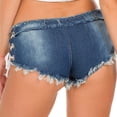 thumbnail image 3 of Qarigey Pantalones cortos transpirables para mujer, pantalones de moda de vendaje Sexy de algodón, pantalones de cintura baja, Mini pantalones vaqueros Prendas para la parte inferior del cuerpo S Qarigey AP012030-01, 3 of 6