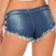 thumbnail image 3 of Qarigey Pantalones cortos transpirables para mujer, pantalones de moda de vendaje Sexy de algodón, pantalones de cintura baja, Mini pantalones vaqueros Prendas para la parte inferior del cuerpo S Qarigey AP012030-01, 3 of 6