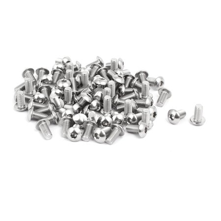 Vis M5x10mm Acier Inoxydable Tête Bombée - Lot De 25 Pièces, Marque Uxcell, Pour Montage Machine