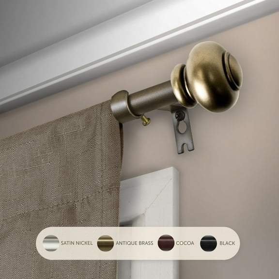 InStyleDesign Monroe Adjustable Curtain Rod Antique Gold 84-120 inch