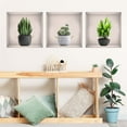 thumbnail image 2 of TIELUTT Window Green Potted Flowers Triptych Wall Sticker for Living Room Solar System Ceiling Stickers Fathead Wall Decals for Girls Wall for Bedroom Name Wall Decal Kids Room Decals, 2 of 7