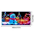 thumbnail image 4 of 13x6 FT UV Activated Christmas Garage Door Cover Banner, Glows in Dark 2D Flat Holiday Garage Door Covers with Merry Christmas Slogan, Xmas Outdoor Indoor Party Decoration (B), 4 of 8